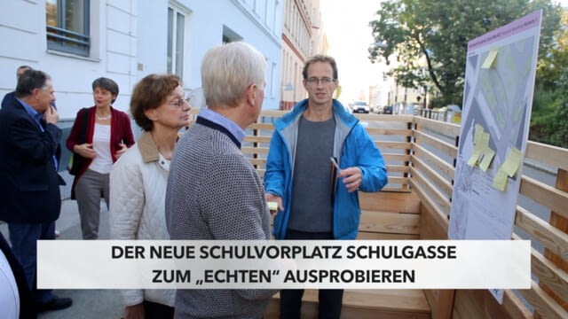 Der neue Schulvorplatz Schulgasse - zum „echten“ Ausprobieren - High Five
