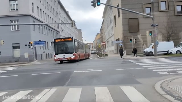 Einmal eine ganze Fahrt mit der Linie 5A - von der Griegstraße bis zum Nestroyplatz.