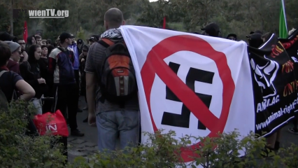Posterframe von Neofaschistischen Fackelmarsch am Kahlenberg verhindern