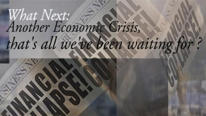 Posterframe von Next global economic crisis is hyped by Media