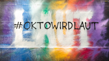 Posterframe von Oktoversum: Grafitti - OKTO WIRD LAUT