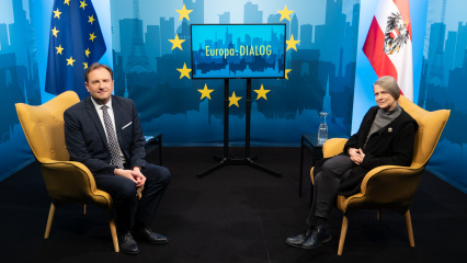 Posterframe von Europa : DIALOG: Helga Kromp-Kolb | Klimakrise als Chance nützen!