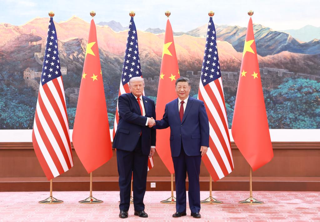 Chinese President Xi Jinping holds talks with U.S. President Donald Trump